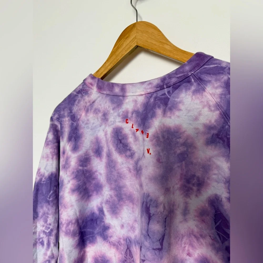 Brand New Claire V Poppy Tie Dye XL Crew Neck Sweater purple SO SOFT ๐ - Picture 5 of 13